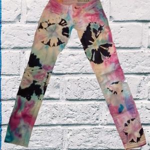 Upcycled tie dye jeans